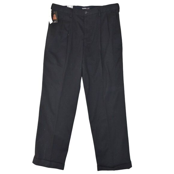 NWT DOCKERS Comfort Khaki Stretch Pants Relaxed Fit Pleated Comfort Waist 34x32 - Picture 1 of 9